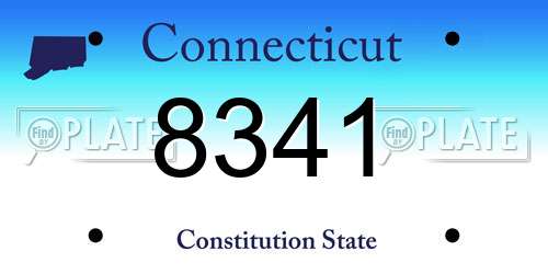 8341 Connecticut License Plate