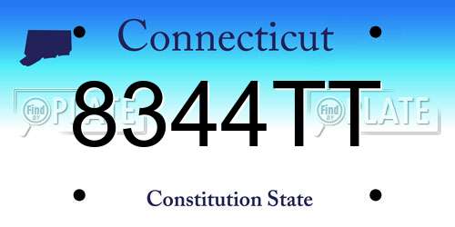 8344TT Connecticut License Plate