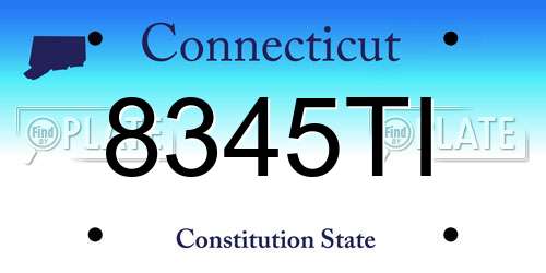 8345TI Connecticut License Plate