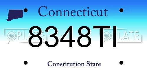 8348TI Connecticut License Plate