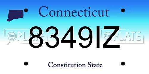 8349IZ Connecticut License Plate