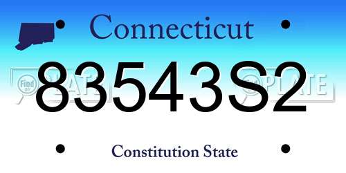 83543S2 Connecticut License Plate