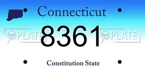 8361 Connecticut License Plate
