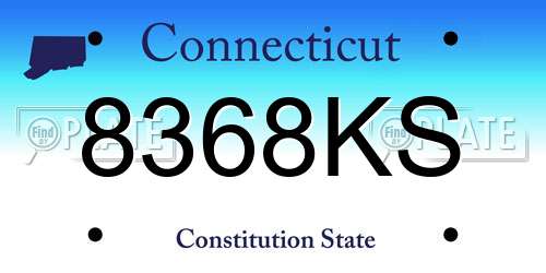 8368KS Connecticut License Plate