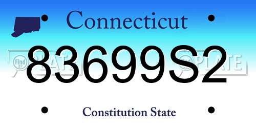83699S2 Connecticut License Plate