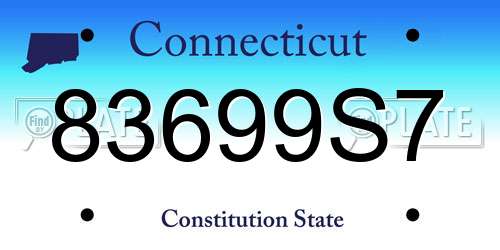83699S7 Connecticut License Plate