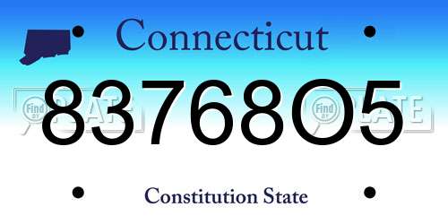 83768O5 Connecticut License Plate