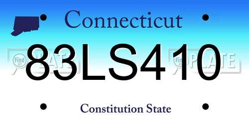 83LS410 Connecticut License Plate