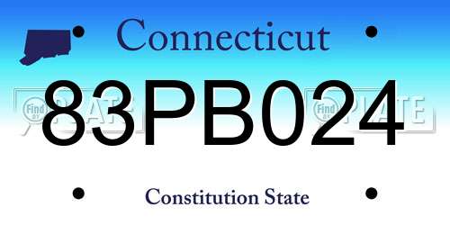 83PB024 Connecticut License Plate