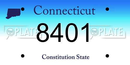 8401 Connecticut License Plate