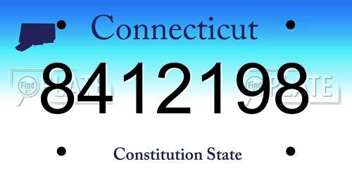 8412198 Connecticut License Plate