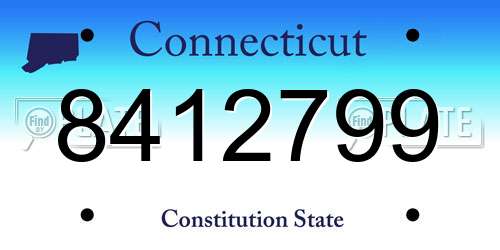 8412799 Connecticut License Plate