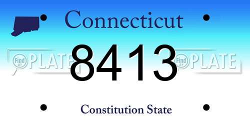 8413 Connecticut License Plate
