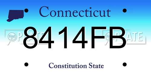 8414FB Connecticut License Plate