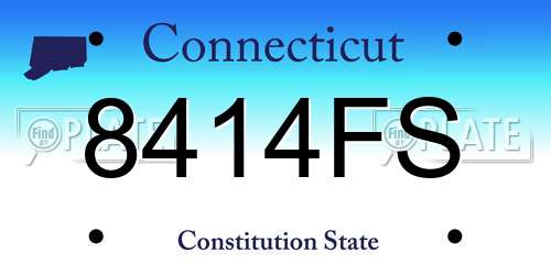 8414FS Connecticut License Plate