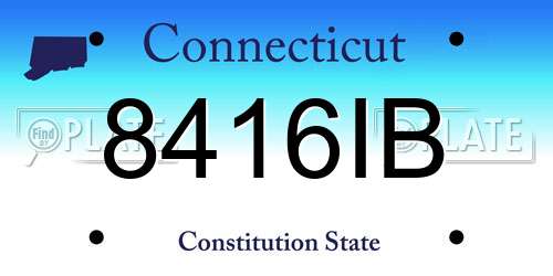 8416IB Connecticut License Plate