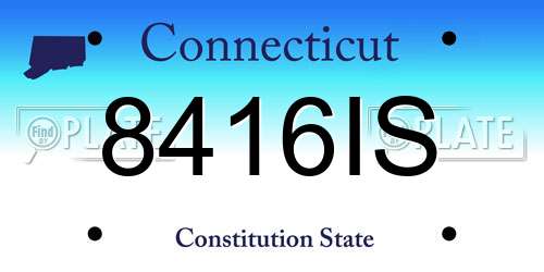 8416IS Connecticut License Plate