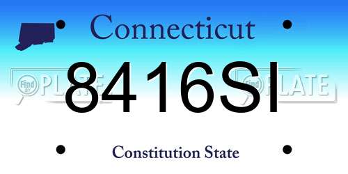 8416SI Connecticut License Plate