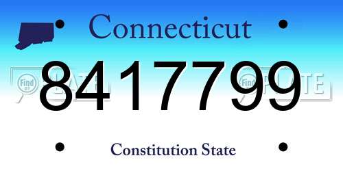 8417799 Connecticut License Plate