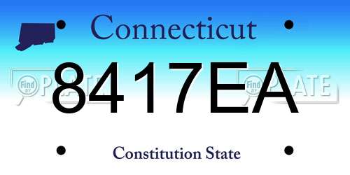 8417EA Connecticut License Plate