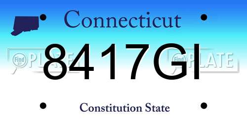 8417GI Connecticut License Plate