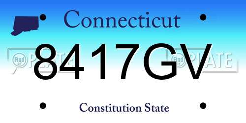 8417GV Connecticut License Plate