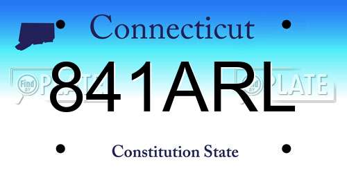 841ARL Connecticut License Plate