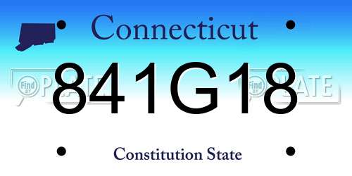 841G18 Connecticut License Plate