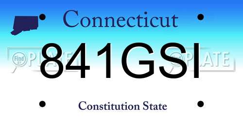 841GSI Connecticut License Plate