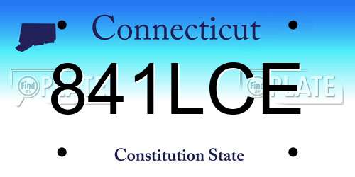 841LCE Connecticut License Plate