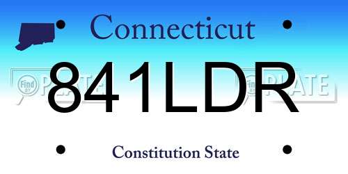 841LDR Connecticut License Plate