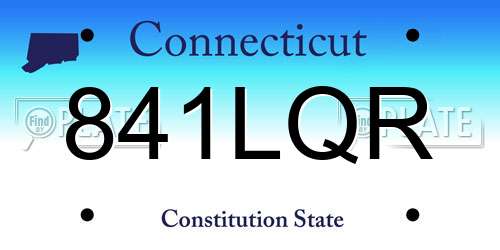841LQR Connecticut License Plate