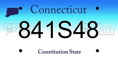 841S48 Connecticut License Plate