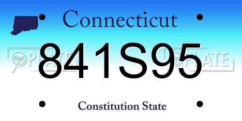 841S95 Connecticut License Plate