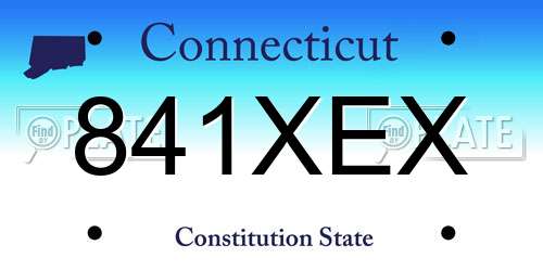 841XEX Connecticut License Plate