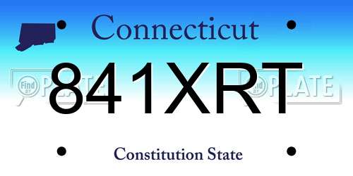 841XRT Connecticut License Plate