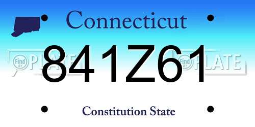 841Z61 Connecticut License Plate