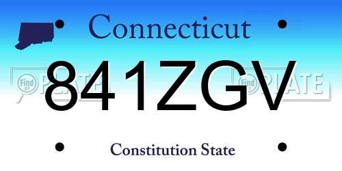 841ZGV Connecticut License Plate