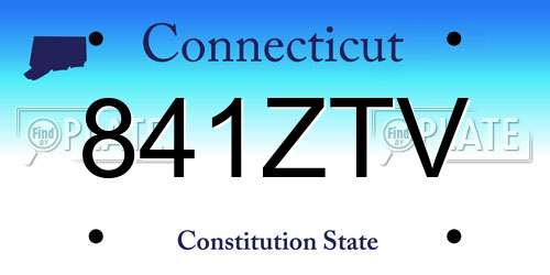 841ZTV Connecticut License Plate