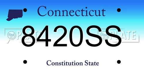 8420SS Connecticut License Plate