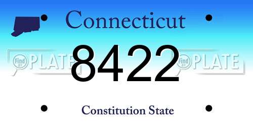 8422 Connecticut License Plate
