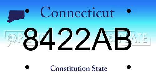 8422AB Connecticut License Plate