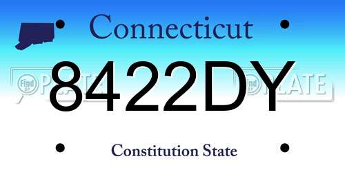 8422DY Connecticut License Plate