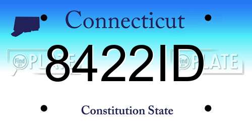 8422ID Connecticut License Plate