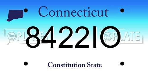 8422IO Connecticut License Plate