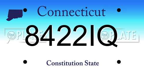 8422IQ Connecticut License Plate