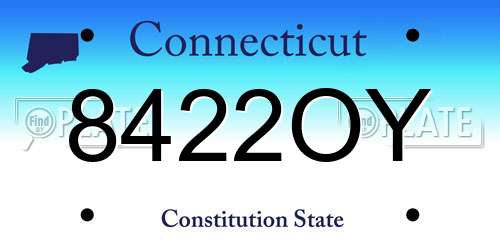 8422OY Connecticut License Plate