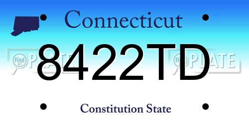 8422TD Connecticut License Plate