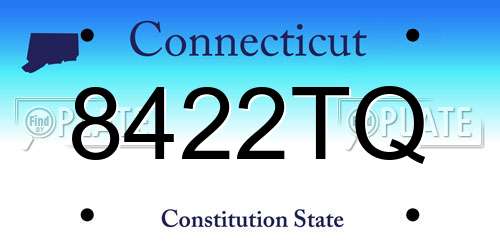 8422TQ Connecticut License Plate