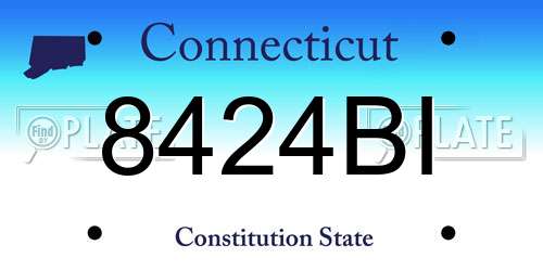 8424BI Connecticut License Plate